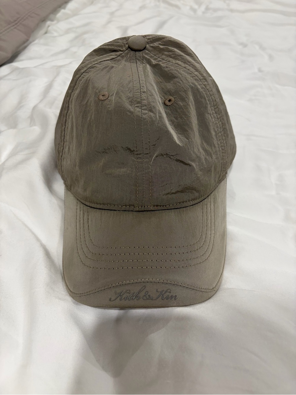 Kith Wrinkle Nylon Kith & Kin Nylon Hat - Sandrift